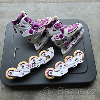 Dětské brusle WORKER 2v1, vel. 29-32 - kolečkové/inline - 4