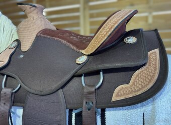 Westernový sedlový komplet 3) hnědý WADE - 4