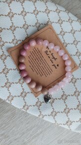 Dámský náramek s více minerály a se srdíčkem - 4