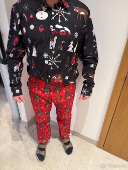 Vánoční oblek s košilí - 4