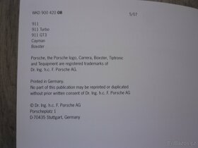 Servisní knížka Porsche 911/Turbo/GT3,Cayman,Boxter - 4