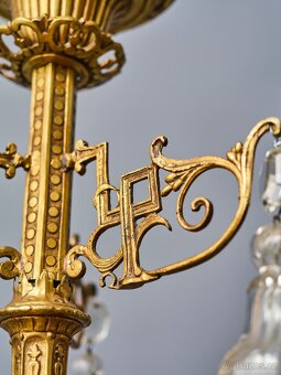 Velký lustr Art Deco na 12 žárovek - 4