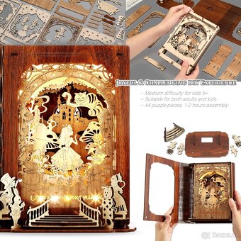 Alenka v říši divů 3D puzzle Noční světlo - 4