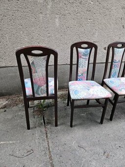 Židle jídelní masivní 4 ks - vysoké opěradlo - 4