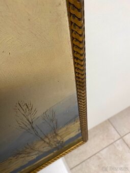 Obraz pohled do údolí - olejomalba autor: K. Oliva - 4