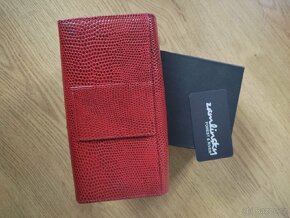 Červená kožená peněženka - 4