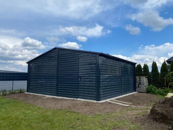 Plechová garáž 6x6m - 4