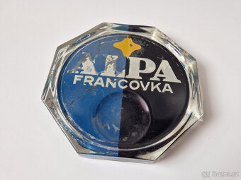 Starý skleněný reklamní mincovník Alpa Francovka 30léta - 4