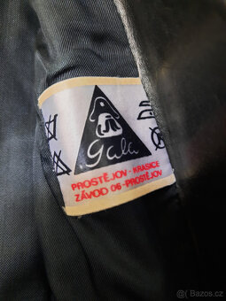 Dámský kožený kabát retro, vel.M - 4