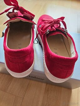 Dámské červené polobotky zn. GABOR - 4