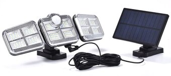SOLÁRNÍ LED SVĚTLO LAMPA 3 DÍLNÁ + SOLÁRNÍ PANEL - 4