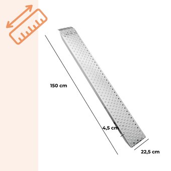 Nájezdové rampy, nájezdy sada 2 ks, 400kg, 150cm - 4