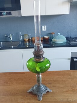 ART DECO STAROŽITNÁ PETROLEJOVÁ LAMPA GAUDARD, FRANCIE 1920 - 4
