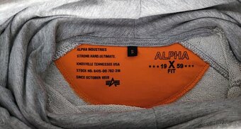 Šedá melanž mikina Alpha Industries vel.S - 4