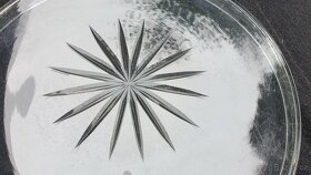 Stará broušená mísa, talíř. - 4