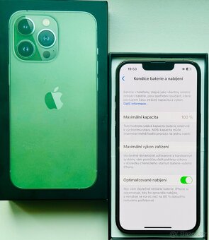iPhone 13 Pro Alpine Green BATERIE 100% TOP - 4