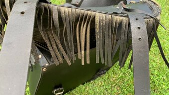 Moto brašny na Chopper / kožené s třásněmi - 4