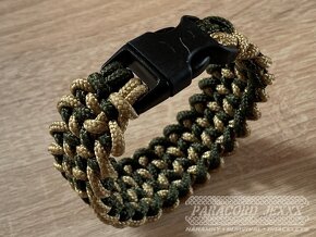 PARACORD náramek (19 cm) bronze - oliv - 4