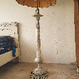 Starožitna veliká lampa mramor originál veliké stínítko - 4