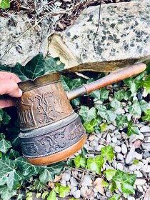 Dzezva na kavu stará měděná - 4