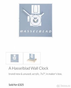 HASSELBLAD nástěnné hodiny pro sběratele - 4