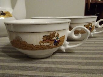 Čínský porcelánový čajový set, konvice a šálky nepoužitý. - 4