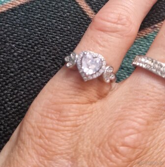 Nový dámský stříbrný prsten prstýnek 925 vel 54 srdce - 4