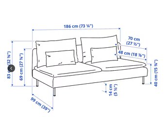IKEA sedací soupravy SÖDERHAMN v super stavu, béžová/hnědá - 4