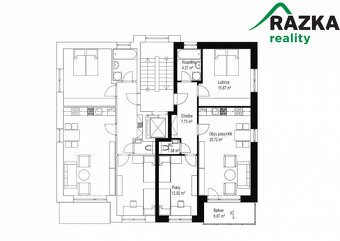 Novostavba bytu 3+KK(74 m2) s balkonem Tachov, ul.... - 4