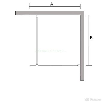 Nová sprchová zástěna Walk-in,Sea Horse Easy In 90X200x8 - 4