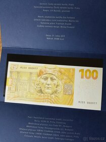 Pamětní bankovky 100Kč Alois Rašín - NÍZKÉ ČÍSLA, VÍCE KUSŮ - 4