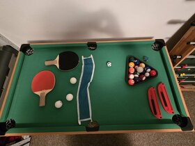 Multifunkční herní stůl, billiard, stolní fotbal, ping pong - 4