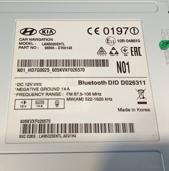 Originální rádio Tucson 2016 - 96560-D70014X - 4
