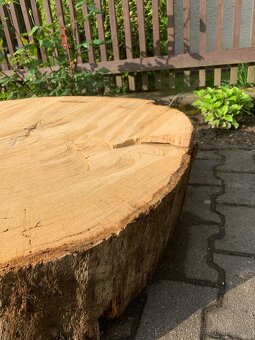Dubová kruhová deska, příčný řez, průměr 100cm - 4