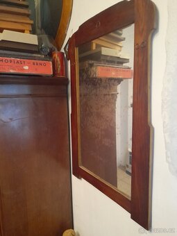 Starožitné zrcadlo pěkný rám - 4