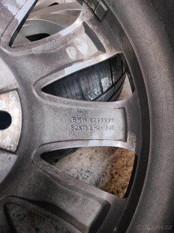 4ks alu disky orig. BMW 5x120 R18 + snimače tlaku - 4