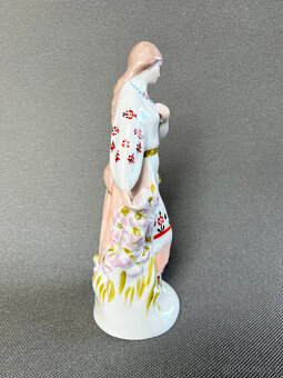 Porcelánová soška Dívka v kroji 23 cm, Polonne USSR - 4