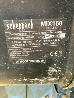 Míchačka Scheppach 230V/160 litrů - 4