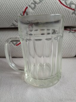 Retro půllitr na pivo, skleněný půllitr - 4