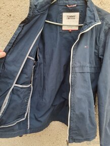 Vintage Tommy Hilfiger bunda modrá unisex pánská dámská - 4