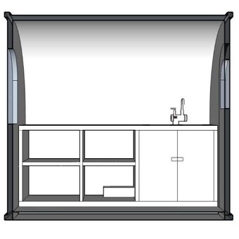 Food Truck 2,0m s vykrojením na kola - 4