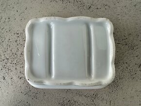 Starožitná porcelánová dóza na mýdlo s víkem - 4