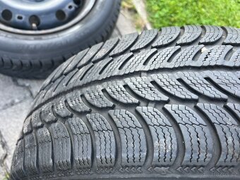 4x plechové disky 5x100 R15, zimní pneu 50% - 4