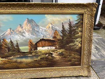Olejomalba na plátně dům v krajině - AKCE doprava - 4