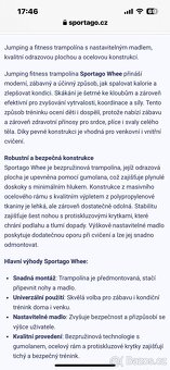 Trampolína Sportago Whee jumping trampolína 122 cm, růžová - 4
