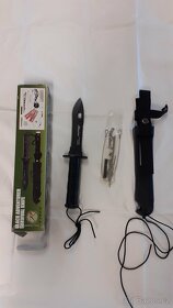 Nůž s pevnou čepelí na přežití DELUXE ADVENTURER ČERNÝ - 4