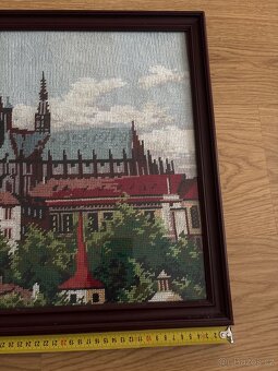Vyšívaný obraz Pražský hrad 54x44 cm - 4