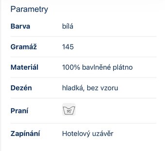 Nové nepoužité povlečení hotelové kvality, bavlna - 4