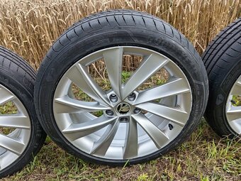 Originál ALU kola Škoda Superb R18 + letní pneu - 4