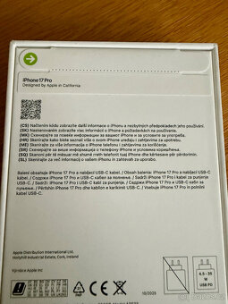iPhone 17 PRO 256GB Oranžový /NOVÝ - 2 roky záruka + faktura - 4
